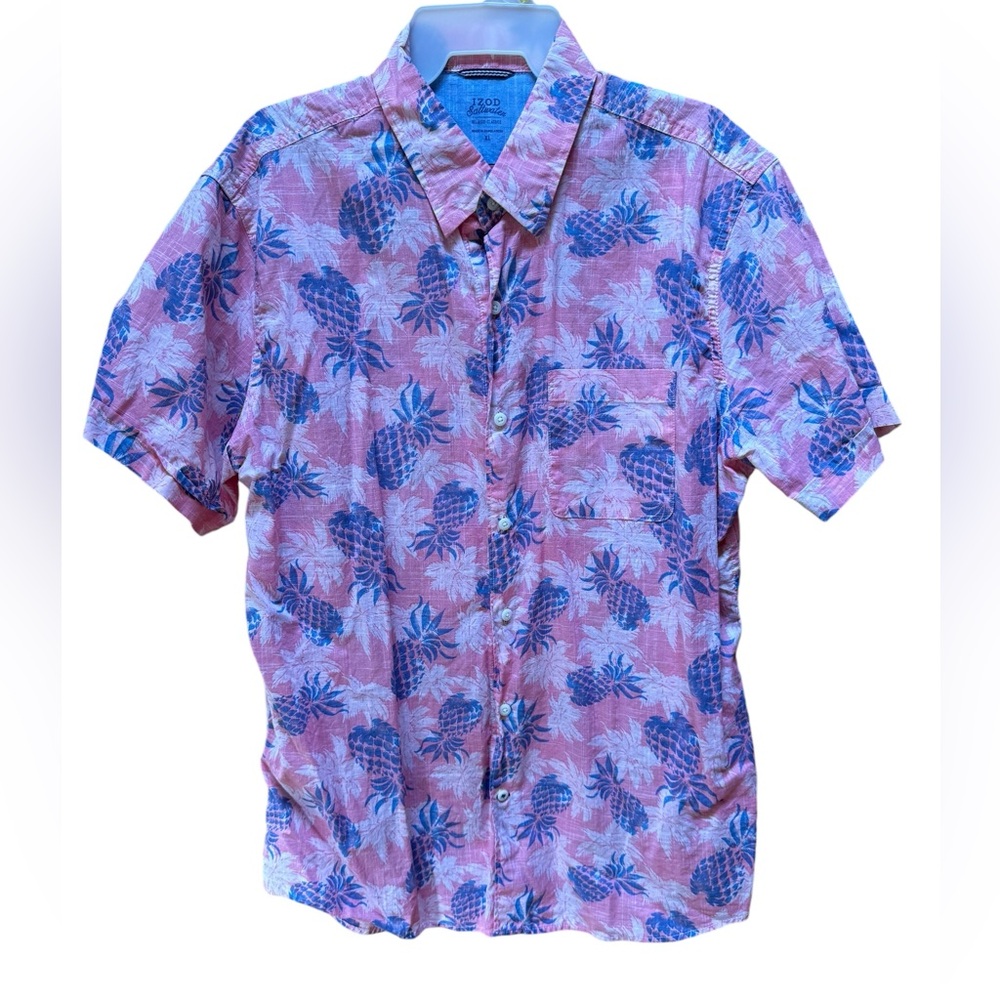 Izod Saltwater Tropical Relaxed Classics cotton‎ Button Down Shirt